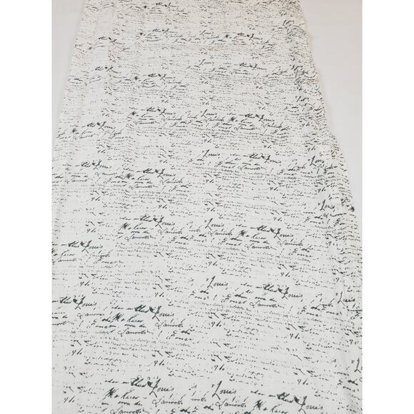 Sur La Table tablecloth Long Table Runner 100% Linen CAFE PARIS White Printed - Picture 4 of 8